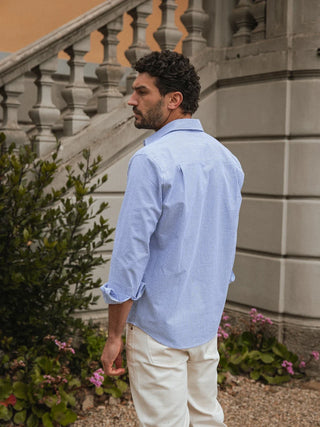 Navy Streifen Waffelshirt
