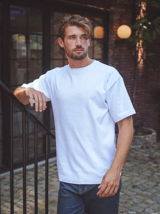 Weißes Übergroßes T-Shirt