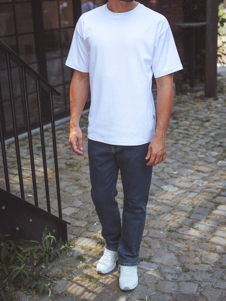 Weißes Übergroßes T-Shirt