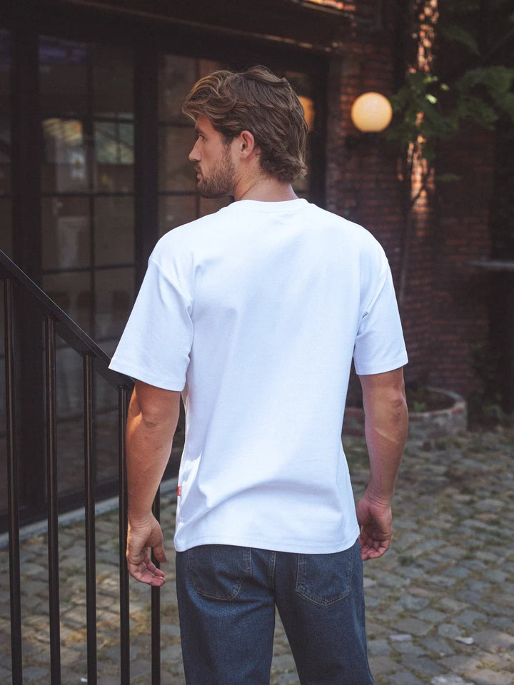 Weißes Übergroßes T-Shirt