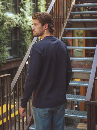 Navy NYC Langarmshirt