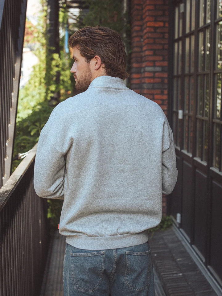 Grau NYC Halfzip Oversized Sweater