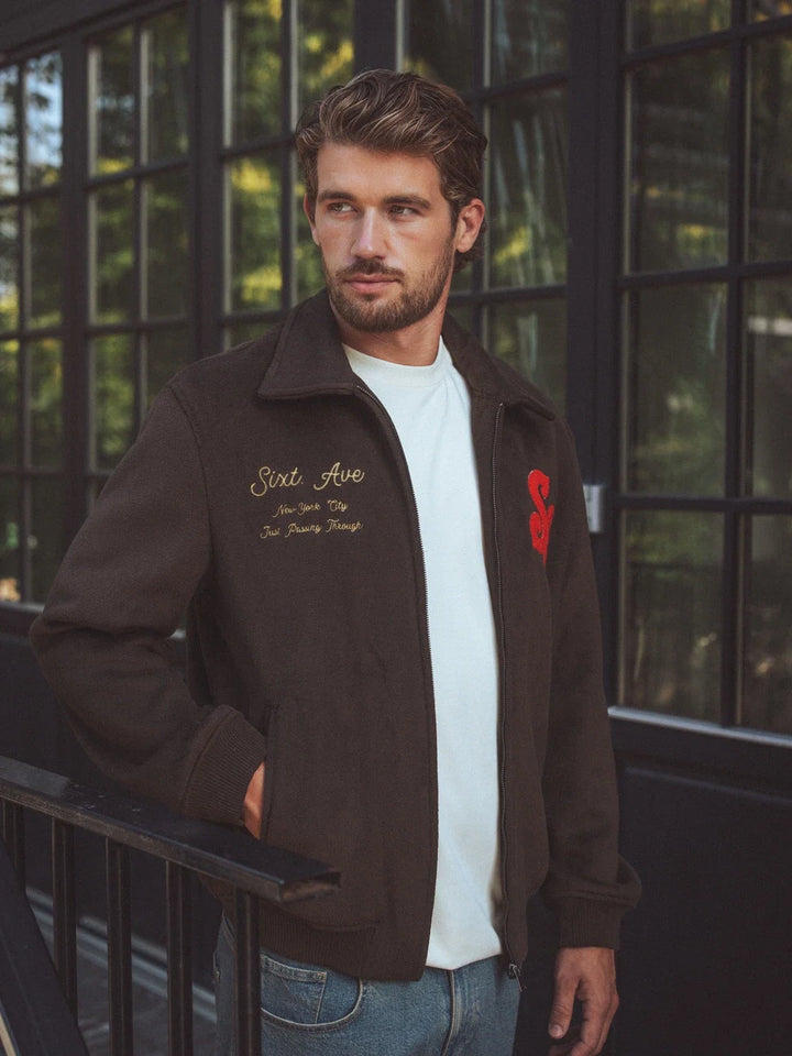 Braune Varsity Jacke