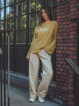 Gelbe Streifen Langarmshirt