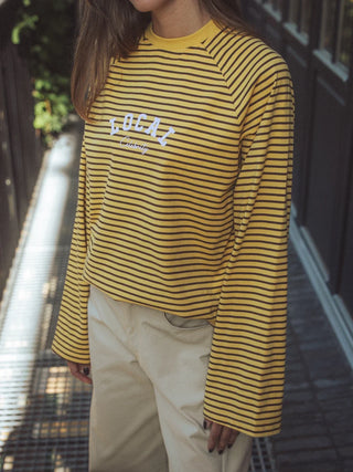 Gelbe Streifen Langarmshirt