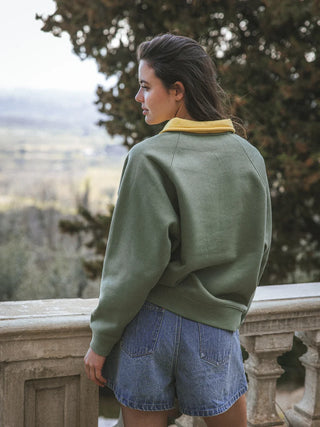 Grüner Femme Polo Sweater