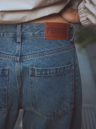 Braun gewaschene Balloon Jeans