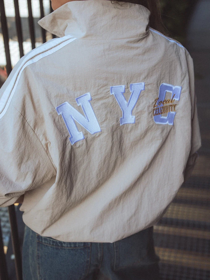 Beige NYC Trackjacke