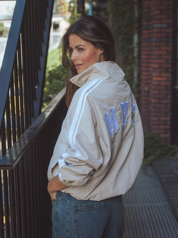 Beige NYC Trackjacke