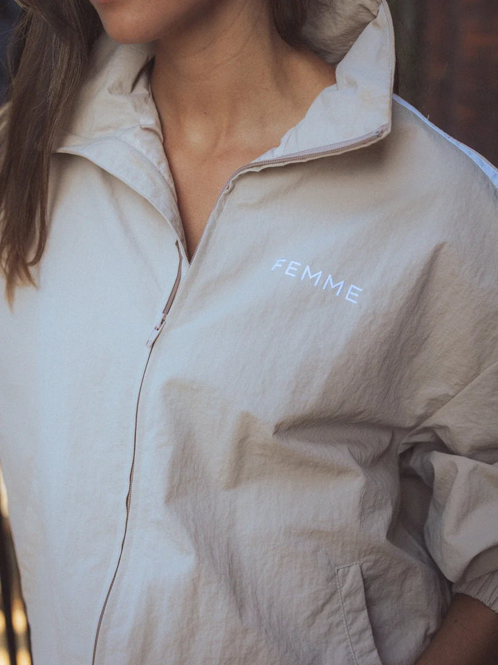 Beige NYC Trackjacke