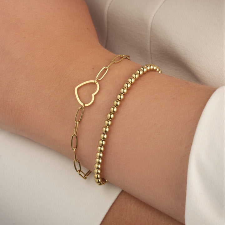 Gliederarmband großes Herz