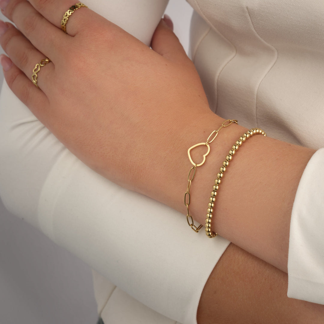 Gliederarmband großes Herz